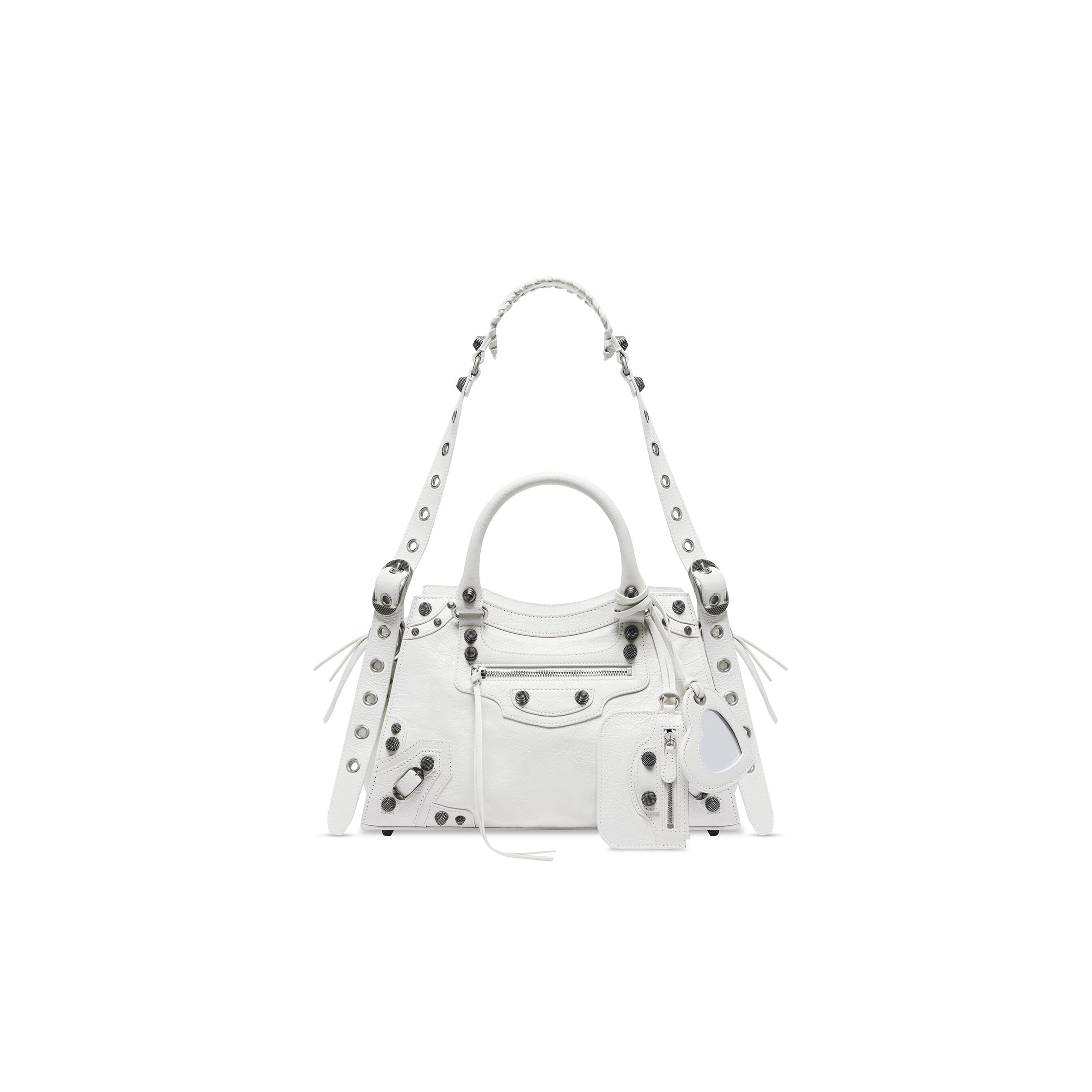 BALENCIAGA SMALL WHITE NEO CAGOLE CITY HANDBAGS FOR WOMEN 736046210B09104 (33*20.8*13.5cm) BALENCIAGA SMALL WHITE NEO CAGOLE CITY HANDBAGS FOR WOMEN 736046210B09104 (33*20.8*13.5cm)
